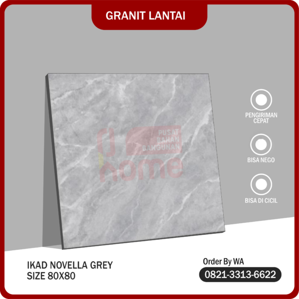 GRANIT IKAD NOVELLA GREY UK.80X80