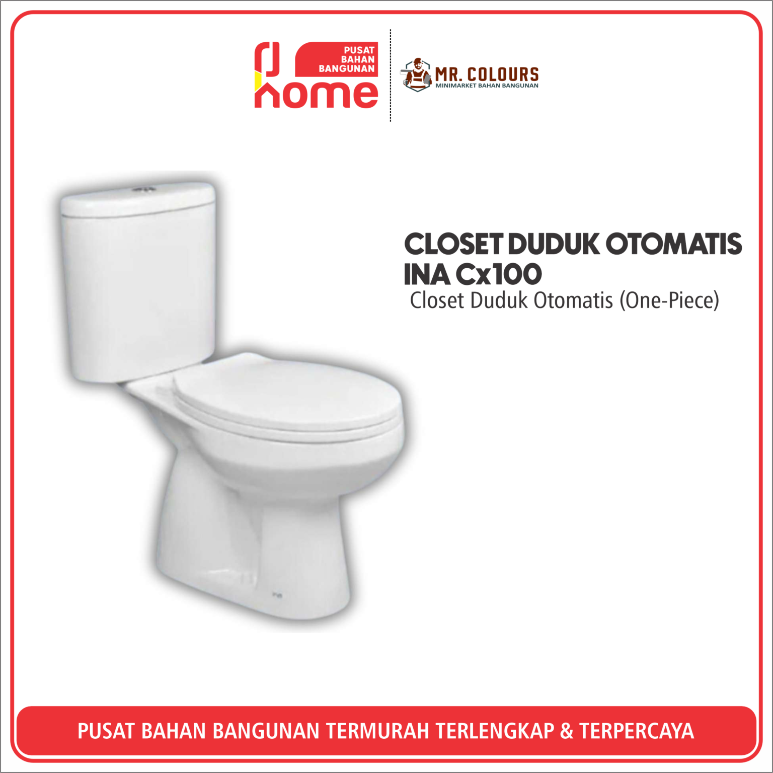 CLOSET DUDUK OTOMATIS INA CX100 – RJ HOME – PUSAT BAHAN BANGUNAN